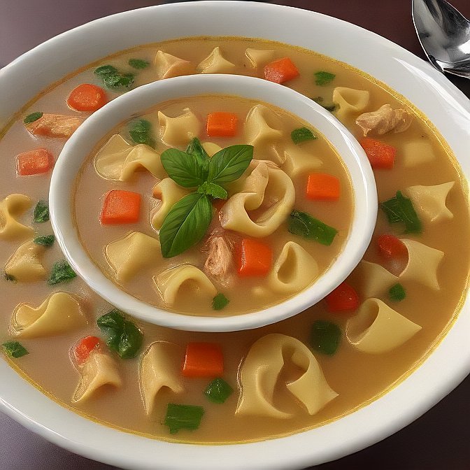 Chicken tortellini soup